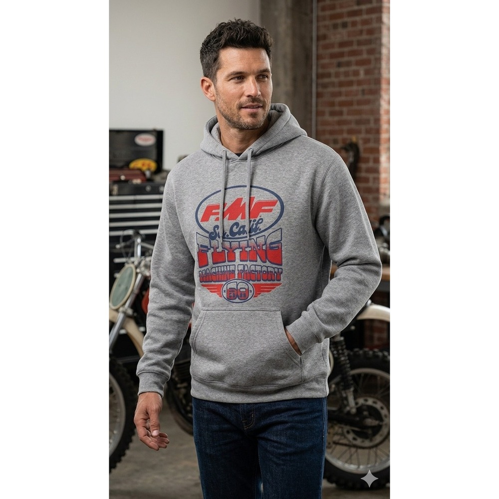 FMF Racing Hoodie Mens Medium Gray 50 Years So Cal‎ Flying Machine Factory SoCal